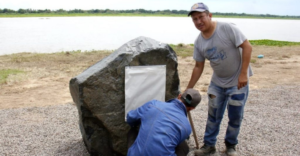 pedra fundamental ponte porto murtinho carmelo peralta rota bioceanica