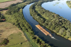 hidrovia tiete-parana rota escoamento agro agronegocio via barco embarcacao navio mato grosso do sul ms