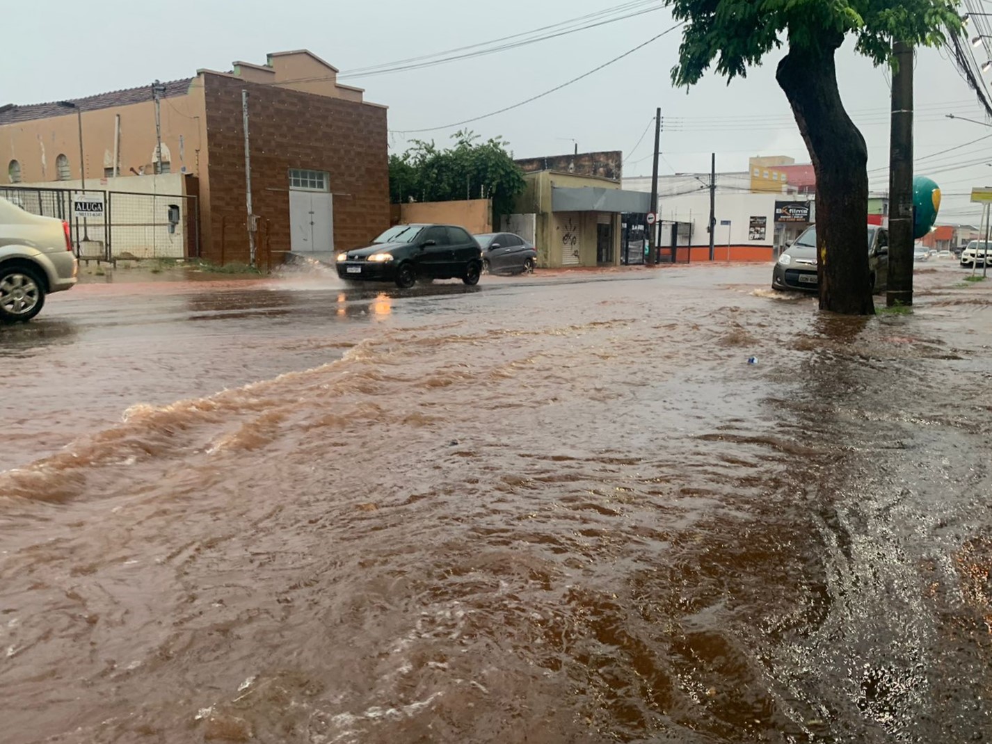 alagamento tempo clima chuva pancada previsao campo grande ms