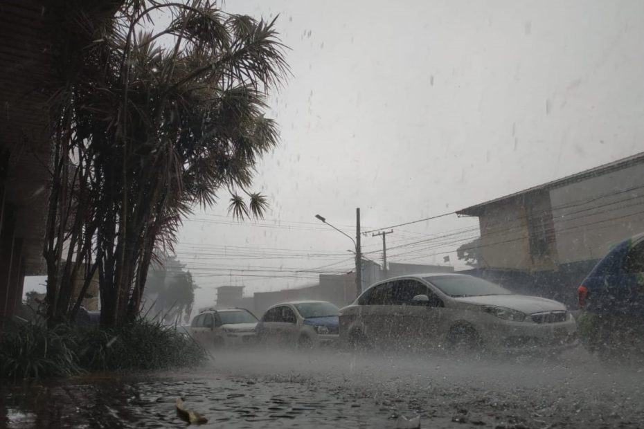 chuva tempo clima ceu pancada chuvarada aguaceiro vento ventania centro campo grande ms