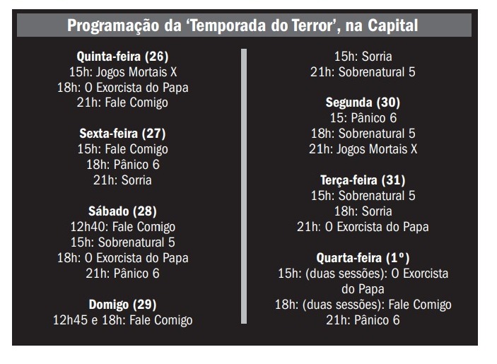 lançamento terror