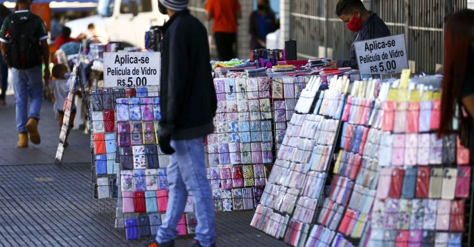 Comércio de rua em Brasília.