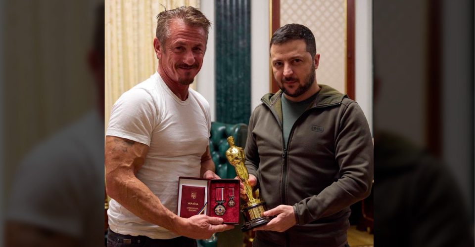 Sean Penn Volodymyr Zelenski estatueta do oscar