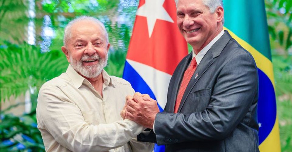 Lula com o presidente da República de Cuba, Miguel Díaz-Canel Bermúdez | Foto: Ricardo Stuckert/PR.