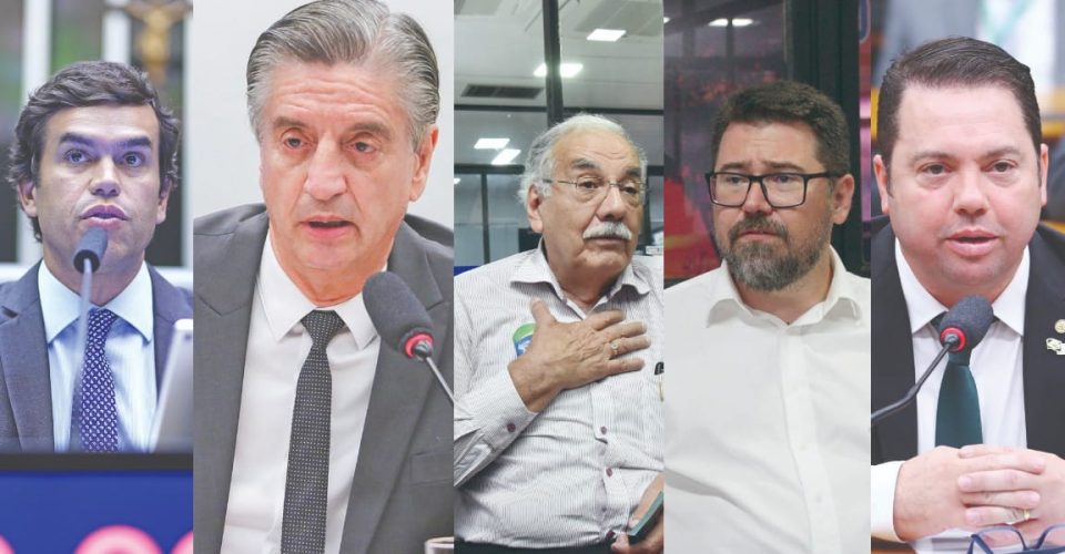 Votaram contra o governo, os
deputados Beto Pereira (PSDB),
Dagoberto Nogueira (PSDB), Dr.
Luiz Ovando (PP), Marcos Pollon
(PL) e Rodolfo Nogueira (PL). Fotos: Arquivo