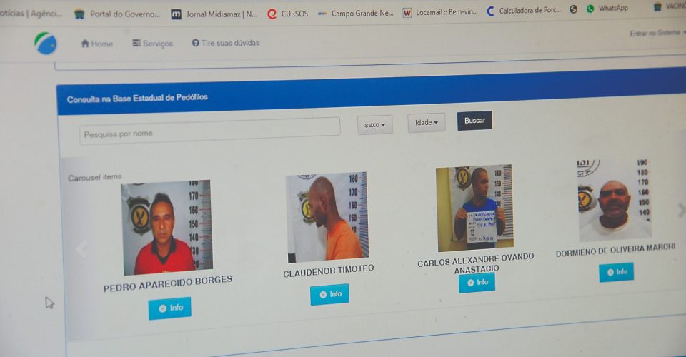 Foto: Por meio do site é possível consultar fotos
dos procurados e dados de identificação/Nilson Figueiredo