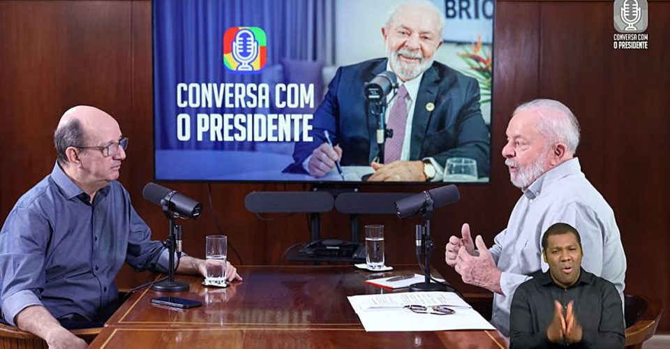 Brasília (DF), 29.08.2023 - Presidente Lula é entrevistado por Marcos Uchoa no programa Conversa com o Presidente, no Palácio da Alvorada, em Brasília. Imagem: Canal Gov